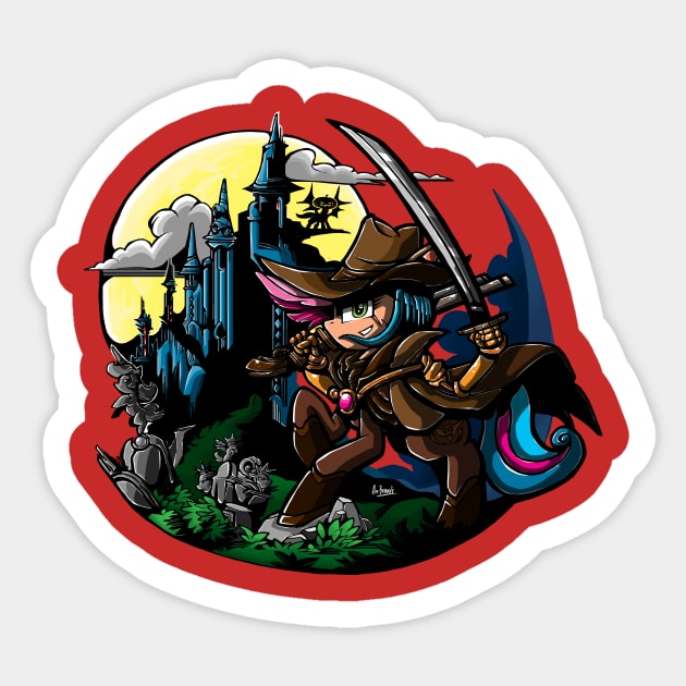 Scytina: Vampire Pony Hunter Sticker by Glen Bosiwang Pop Culture Bonanza!